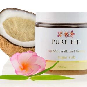 🆕 Pure Fiji Coconut Sugar Scrub 10.14 fl oz Coconut Milk & Honey Pure Plant 🥥